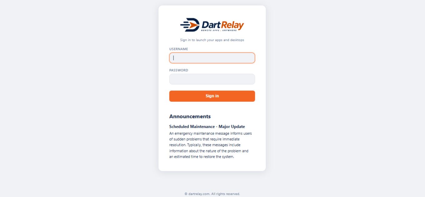 DartRelay branding example 1